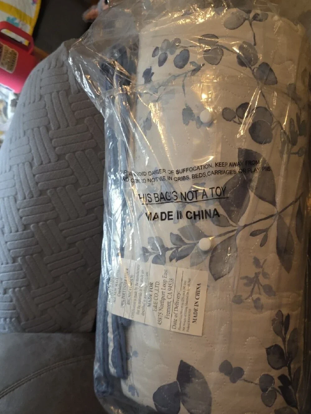 Madison Park Essentials Full/Queen Quilt Set - Blue Floral